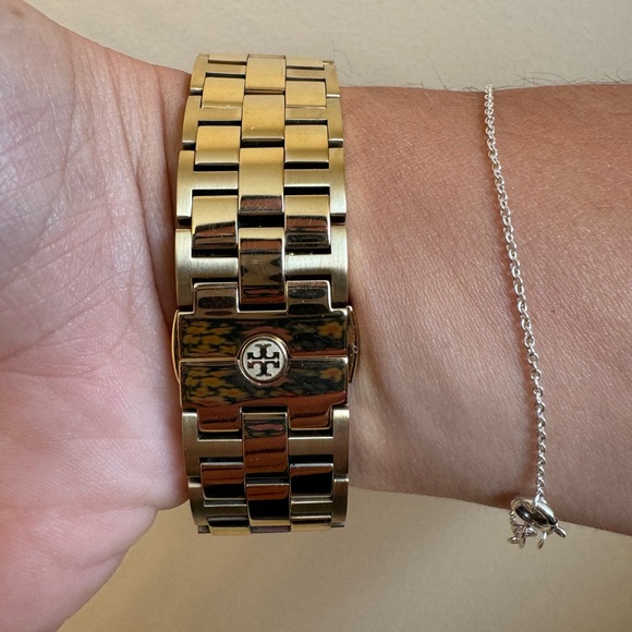 EUC Tory Burch Orange and Gold Toned Watch - Picture 3 of 5